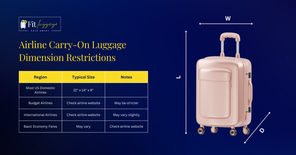 Airline Carry-On Luggage Dimension Restrictions